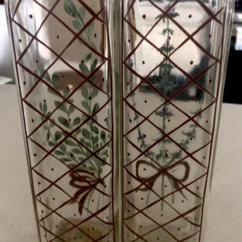 Decorative Salad dressing, oil and vinegar bottles for kitchen